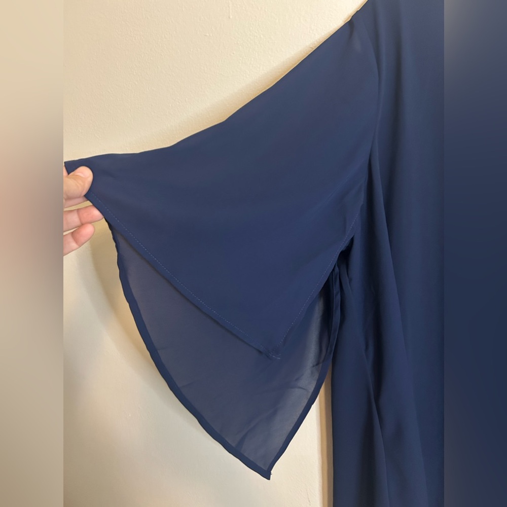 Bloom Chic Size 18/20 Navy Chiffon Top - Picture 2 of 2